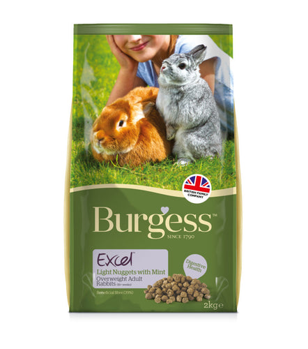  Burgess Excel Light Rabbit Nuggets with Mint 2kg bag