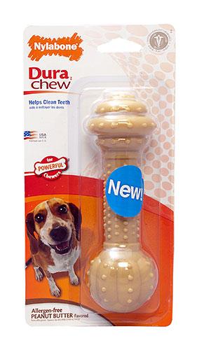 Nylabone Dura Chew Barbell Peanut Butter